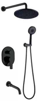 Душевая система «Berges Wasserhaus» Nardis 3R чёрная матовая