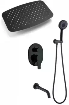 Душевая система «Berges Wasserhaus» Ventas 3O чёрная матовая