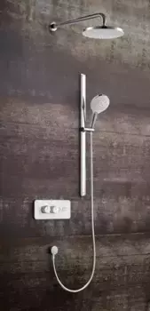 Душевая система «Black & White» Universe U7646 с термостатом белая/хром