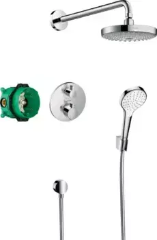 Душевая система «Hansgrohe» Croma Select E 27295000 с термостатом хром