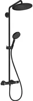 Душевая система «Hansgrohe» Croma Select S Showerpipe 280 1jet 26890670 с термостатом чёрная матовая