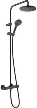 Душевая система «Hansgrohe» Vernis Blend Showerpipe 200 1jet 26089670 с термостатом чёрная матовая