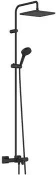 Душевая система «Hansgrohe» Vernis Shape Showerpipe 240 1jet 26900670 с термостатом чёрная матовая