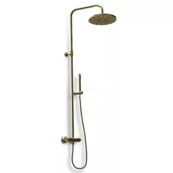 Душевая система «Paini» Cox 78PJ689TH с термостатом матовое золото