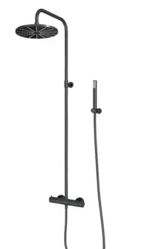 Душевая система «Paini» Cox 78PZ689TH с термостатом чёрная