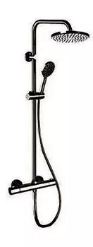 Душевая система «Remer» Elegance EQ32X8MPMD30NO с термостатом чёрная матовая