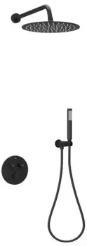 Душевая система «Sancos» Link SC3005MB с термостатом чёрная матовая