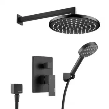 Душевая система «Swedbe» Platta 5554B чёрная матовая