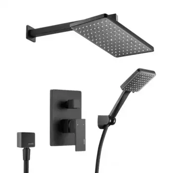 Душевая система «Swedbe» Platta 5555B чёрная матовая