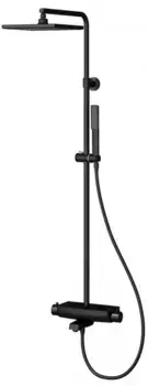 Душевая система «Teska» Mira DK3680 с термостатом чёрная матовая