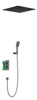 Душевая система «Timo» Petruma SX-5029/03SM с термостатом чёрная
