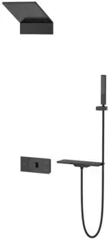 Душевая система «Vincea» Futura VSFW-2F11TMB с термостатом чёрная