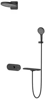 Душевая система «Vincea» Futura VSFW-2F12TMB с термостатом чёрная