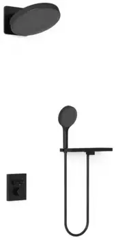 Душевая система «Vincea» Inspire VSFW-3I21MT3RMB с термостатом чёрная