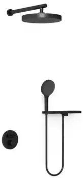 Душевая система «Vincea» Inspire VSFW-3I22MT2RMB с термостатом чёрная