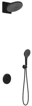 Душевая система «Vincea» Inspire VSFW-3I22MT5MB с термостатом чёрная
