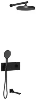 Душевая система «Vincea» Inspire VSFW-432TI2MB с термостатом чёрная