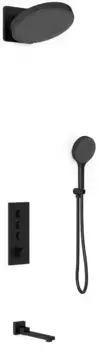 Душевая система «Vincea» Inspire VSFW-433TI3MB с термостатом чёрная