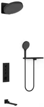 Душевая система «Vincea» Inspire VSFW-433TI3RMB с термостатом чёрная