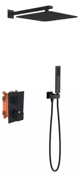 Душевая система «Vincea» VSFW-102TMB с термостатом чёрная