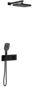 Душевая система «Vincea» VSFW-422T1MB с термостатом чёрная