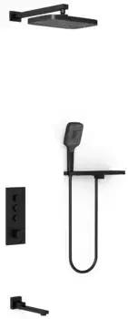 Душевая система «Vincea» VSFW-431T1RMB с термостатом чёрная