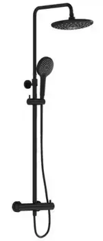 Душевая система «Vitra» Aquaheat Bliss 240 2F A4720536 с термостатом чёрная матовая