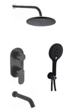 Душевая система «WasserKRAFT» A177471 чёрная матовая
