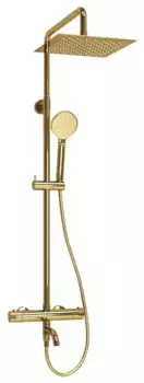Душевая система «WasserKRAFT» A188.256.207.PG с термостатом золото