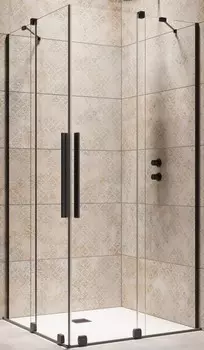 Душевое ограждение «Radaway» Furo Black KDD 120/120 квадратный прозрачный/чёрный без поддона