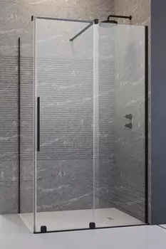 Душевое ограждение «Radaway» Furo KDJ Black 140/75 прямоугольный прозрачный/чёрный правый без поддона