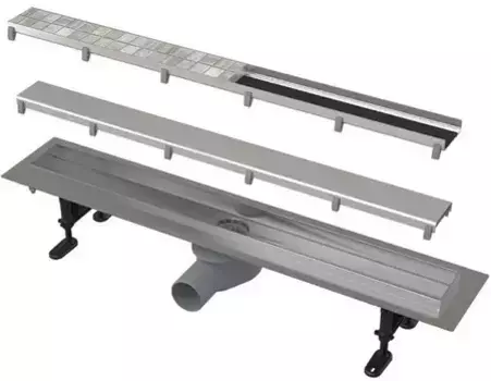 Душевой лоток «AlcaPlast» AG071401550 боковой выпуск хром/под плитку