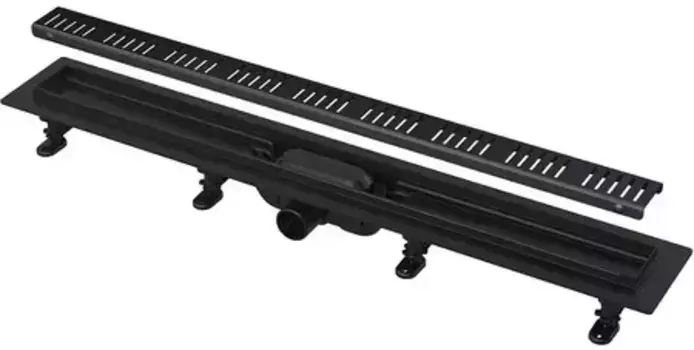 Душевой лоток «AlcaPlast» AG101101750 боковой выпуск чёрный матовый