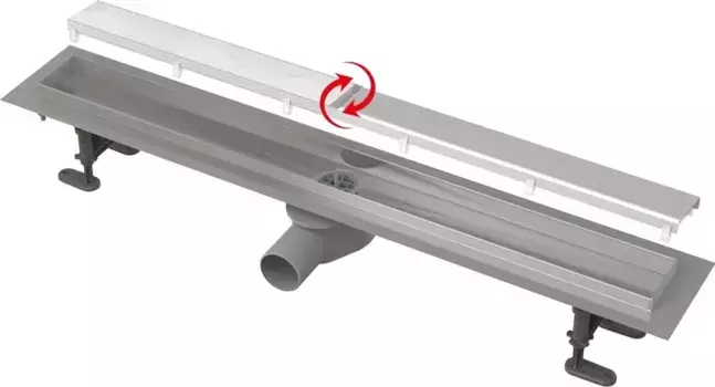 Душевой лоток «AlcaPlast» APZ13 Double 850 боковой выпуск хром/под плитку