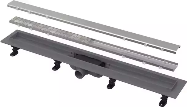 Душевой лоток «AlcaPlast» Simple APZ19-650 боковой выпуск под плитку