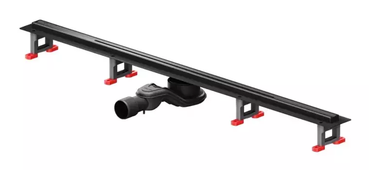 Душевой лоток «Am.Pm» MasterFlow 1000 W01SC-S11-100-05BM универсальный затвор Slim line боковой выпуск чёрный матовый
