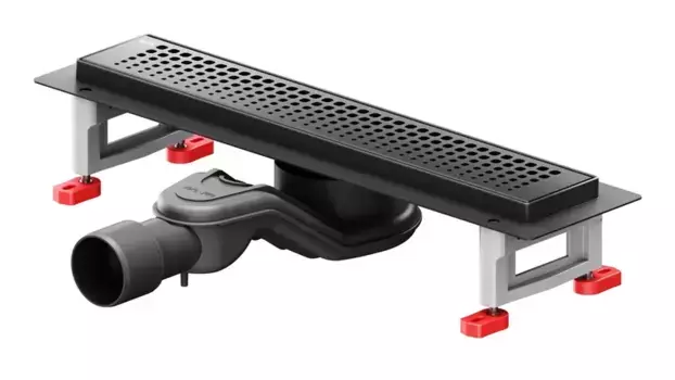 Душевой лоток «Am.Pm» MasterFlow 400 W01SC-P11-040-01BM универсальный затвор Cut Gradient боковой выпуск чёрный матовый