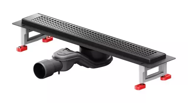Душевой лоток «Am.Pm» MasterFlow 500 W01SC-P11-050-01BM универсальный затвор Cut Gradient боковой выпуск чёрный матовый