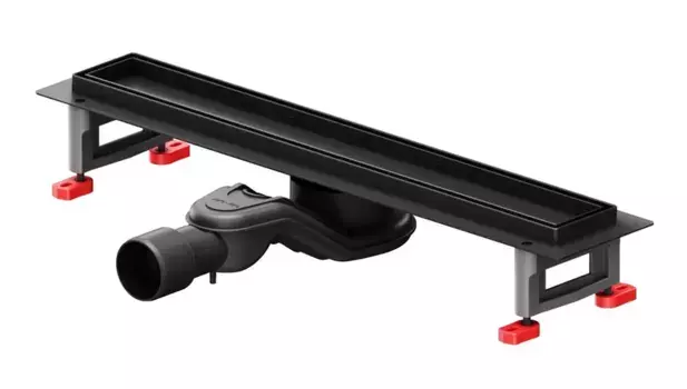 Душевой лоток «Am.Pm» MasterFlow 500 W01SC-U11-050-04BM универсальный затвор Tile боковой выпуск чёрный матовый/под плитку