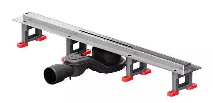 Душевой лоток «Am.Pm» MasterFlow 600 W01SC-S11-060-05SB универсальный затвор Slim line боковой выпуск матовая сталь