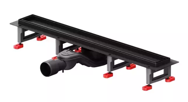 Душевой лоток «Am.Pm» MasterFlow 600 W01SC-U11-060-04BM универсальный затвор Tile боковой выпуск чёрный матовый/под плитку