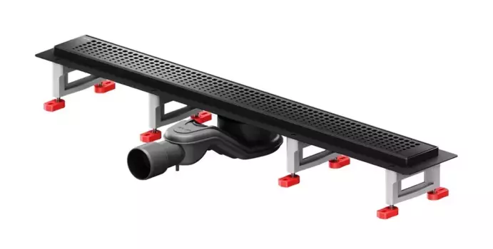 Душевой лоток «Am.Pm» MasterFlow 700 W01SC-P11-070-01BM универсальный затвор Cut Gradient боковой выпуск чёрный матовый