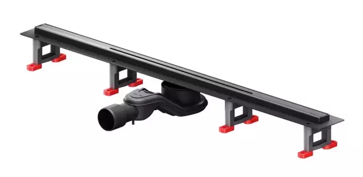 Душевой лоток «Am.Pm» MasterFlow 800 W01SC-S11-080-05BM универсальный затвор Slim line боковой выпуск чёрный матовый