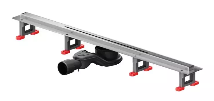 Душевой лоток «Am.Pm» MasterFlow 800 W01SC-S11-080-05SB универсальный затвор Slim line боковой выпуск матовая сталь