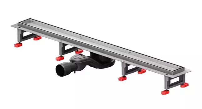 Душевой лоток «Am.Pm» MasterFlow 800 W01SC-U11-080-04SB универсальный затвор Tile боковой выпуск матовая сталь/под плитку
