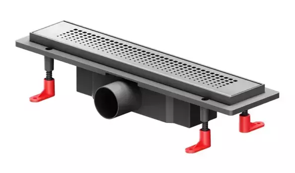 Душевой лоток «Am.Pm» PrimeFlow 400 W02SC-P11-040-01SB универсальный затвор Cut Gradient боковой выпуск матовая сталь