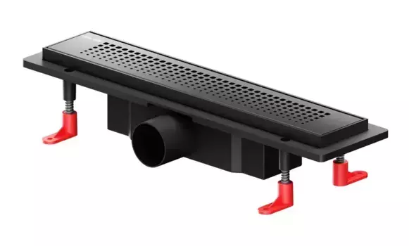 Душевой лоток «Am.Pm» PrimeFlow 400 W02SC-P11-040-01BM универсальный затвор Cut Gradient боковой выпуск чёрный матовый