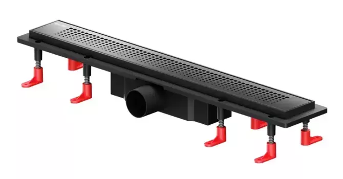 Душевой лоток «Am.Pm» PrimeFlow 600 W02SC-P11-060-01BM универсальный затвор Cut Gradient боковой выпуск чёрный матовый