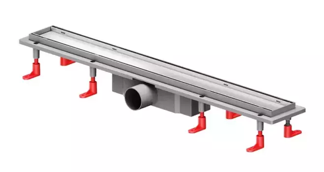 Душевой лоток «Am.Pm» PrimeFlow 700 W02SC-U11-070-04SB универсальный затвор Tile боковой выпуск матовая сталь/под плитку