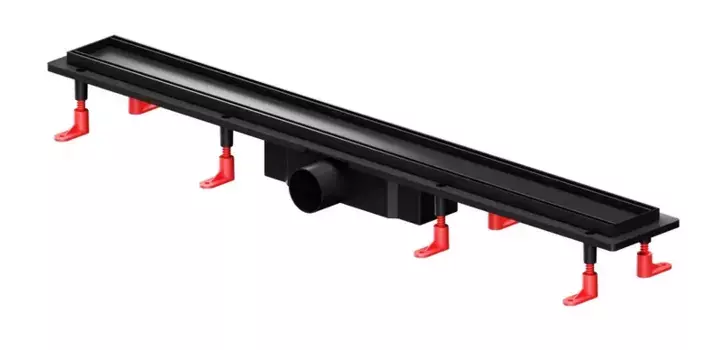 Душевой лоток «Am.Pm» PrimeFlow 800 W02SC-U11-080-04BM универсальный затвор Tile боковой выпуск чёрный матовый/под плитку
